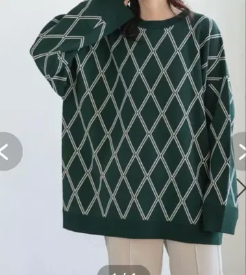 로리즈팜 yuw 자카드 니트 스웨터