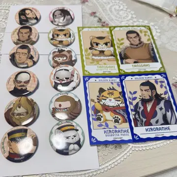 골든 카무이 애니메이트 동물 포즈 캔뱃지 미니 브로마이드