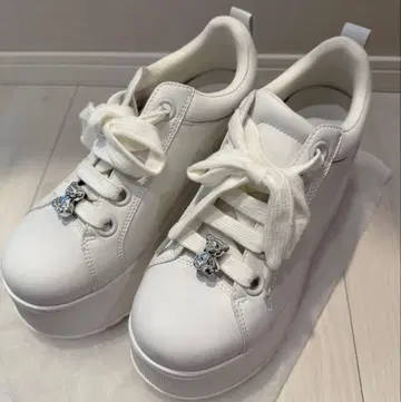 화이트 플랫폼 스니커즈 L