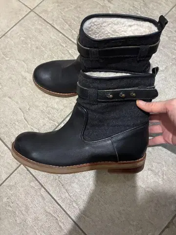 NUOVO 블랙 콤비 숏부츠 L