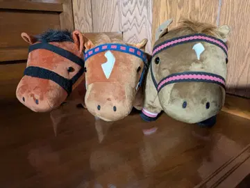 경마 봉제 인형 3두 세트