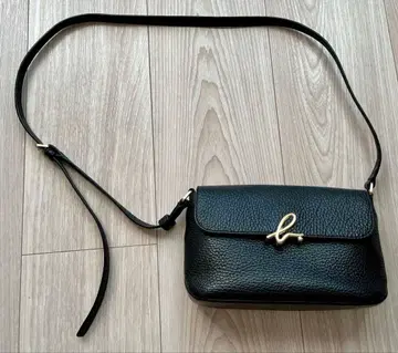 [ 애니에스 베이 ] 가죽 숄더백 블랙