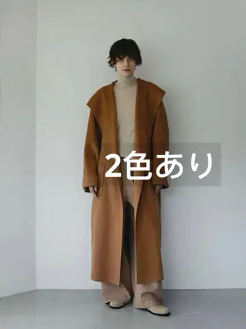 ETRE TOKYO SANTE 울 캐시미어 후디 리버 코트