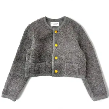 투모로우랜드 맥피 무스탕 크루넥 가디건