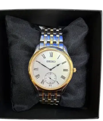 SEIKO 남성용 쿼츠 손목시계 실버/골드 스몰 세컨드