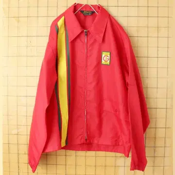 70s80s Swingster 나일론 레이싱 자켓 L 레드 aw157