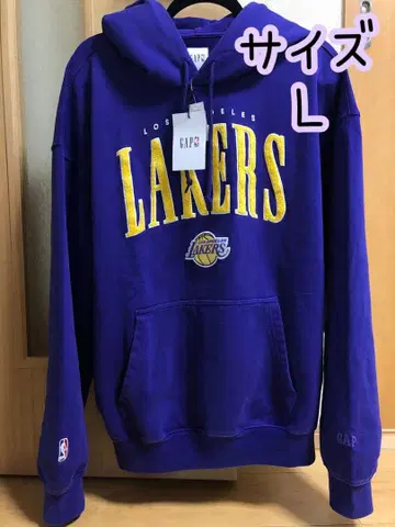 GAP NBA 한정판 콜라보 레이커스 헤비웨이트 후드티 남녀 공용 L