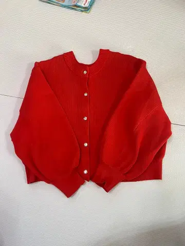 JEANASIS 리브 레드 가디건