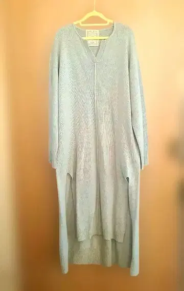 BEARDSLEY 비어즐리 롱 니트 원피스 스카이블루