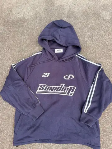 [ Snap club ] 데미지 드로스트 사이드 라인 게임 후드티