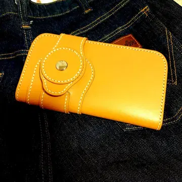 새상품급 도서 소가죽 핸드메이드 장지갑