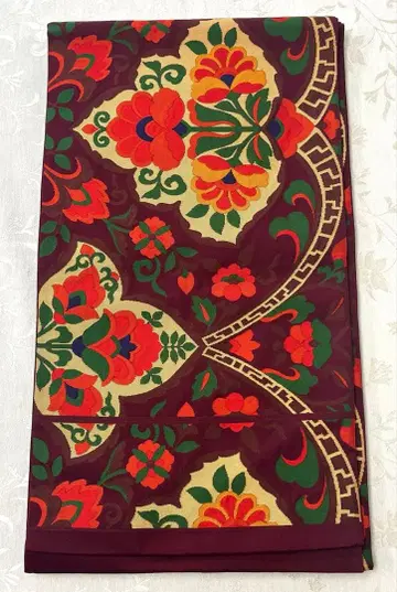 앤티크 후쿠로 오비 순수 실크 다이쇼 로망