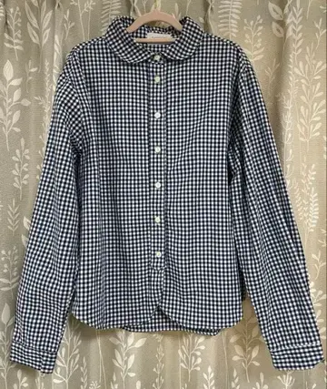 [ mumokuteki ] 깅엄 체크 긴팔 셔츠