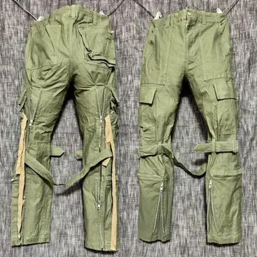 TTTMSW 본지티 카고 팬츠 지퍼 디자인 카키 밀리터리 일본제