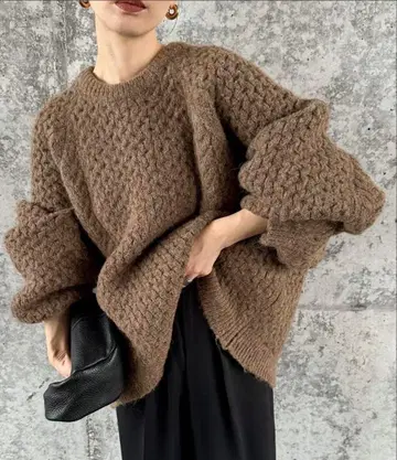 [ select MOCA ] 오버 사이즈 허니콤 니트