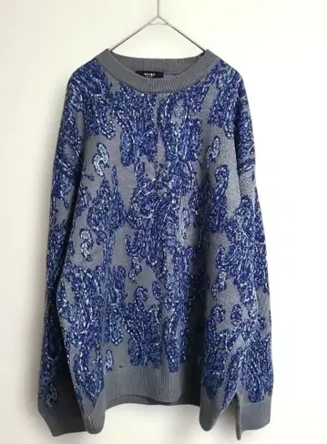 미사용 새상품 페이즐리 자카드 니트 BEAMS HEART 빔즈