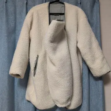 덧댐이 있는 엄마 코트 보아 자켓 플리스