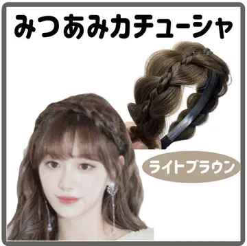 트위스트 머리띠 라이트 브라운 트위스트 뜨개질 헤어 스타일링 한국