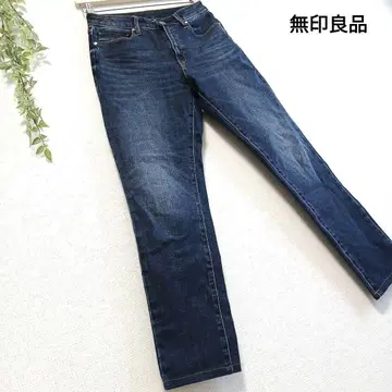 무인양품 가로 세로 스트레치 데님 스트레이트 팬츠 청바지 청바지 M