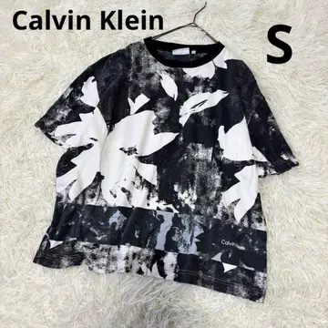 Calvin Klein 모노톤 올 패턴 T셔츠 S Comfort Fit