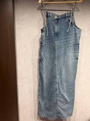 폴린 브로 데님 점프 스커트