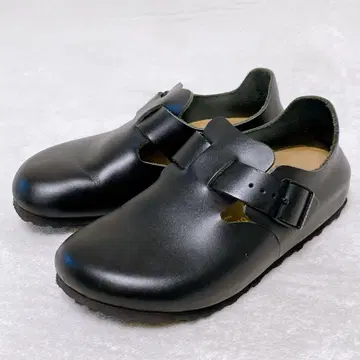 새상품급 버켄스탁 런던 23cm 블랙 오일드 가죽 36