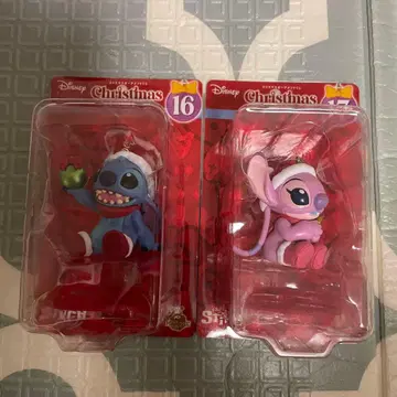 스티치와 엔젤 크리스마스 피규어 세트