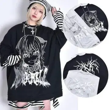 볼칸 & 아프로다이티 롱 T셔츠 블랙 M