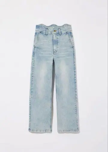 [ Eaphi ] WAVE DESIGN HIGH WAIST DENIM