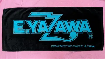 야자와 에이요시 페이스 타월 로고 블랙 블루