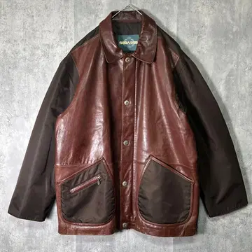 매우 멋진 가죽 절개 커버올 천연 가죽 충전솜 빈티지 브라운