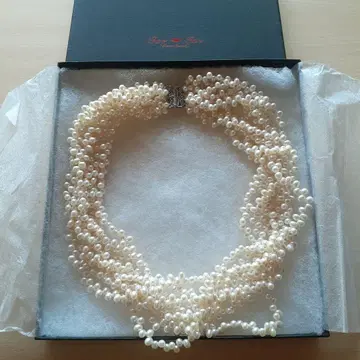 다중 담수 펄 목걸이 화이트