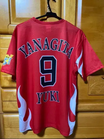 후쿠오카 소프트뱅크 야나기타 선수 카치도키 레드 T셔츠 사이즈 L