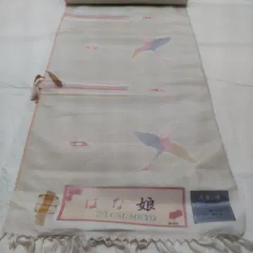 순수 실크 학 문양  직물 옷감 (749)