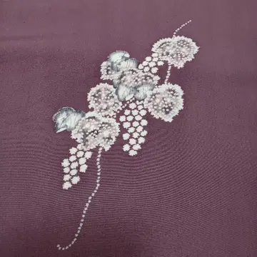 순수 실크 포도 패턴 겉옷 깃털 옷감 (450)