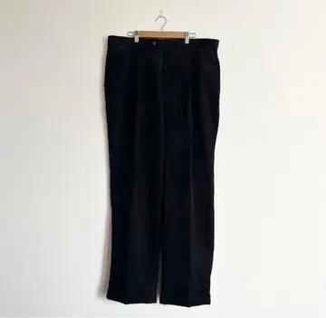 US 빈티지 STAFFORD 코듀로이 슬랙스 투 턱 블랙