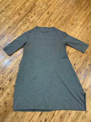 CRESCENT 하프 노트 롱 원피스 비대칭 스트레치