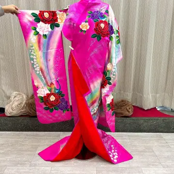 후리소데 히키후리소데 신부 성인식에도 쇼와 레트로 핑크