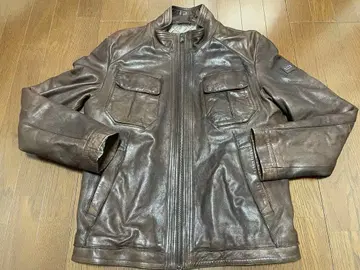 HUGO BOSS 휴고보스 램 가죽 싱글 라이더 자켓 50