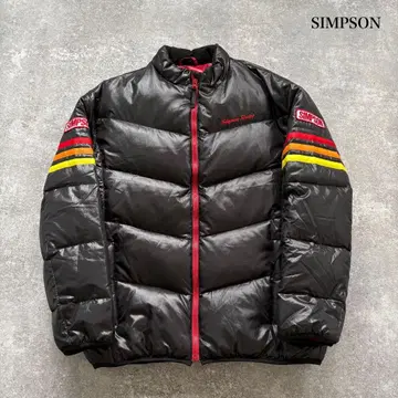 [ SIMPSON ] 심슨 다운 자켓 자수 로고 블랙