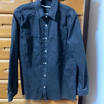 ZARA 블랙 데님 자켓 데미지 가공
