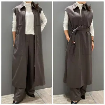 택 포함 띠어리 럭스 원피스 롱베스트 38