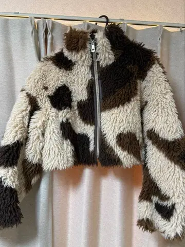 SLY 아우터 소 패턴 플리스 보아 자켓