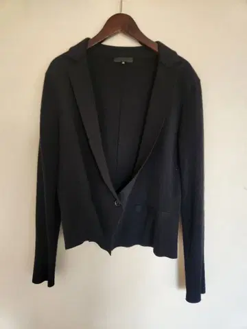 icb 블랙 니트 테일러드 자켓