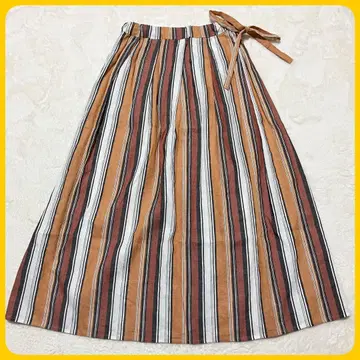 미사용급 O'NEIL of DUBLIN 린넨 스커트 US6 스트라이프