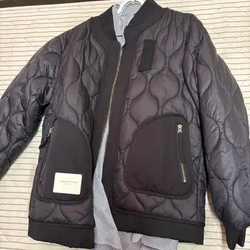 블랙 퀼팅 자켓