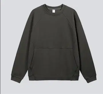 다크 그레이 래글런 슬리브 맨투맨 속기모