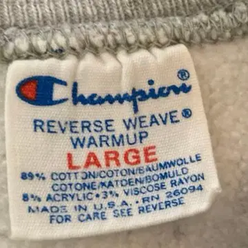 80'S USA 제조 챔피온 리버스 위브 숏 기장 트리코 태그