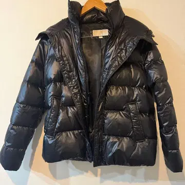 MICHAEL KORS 후드 부착 블랙 다운 자켓