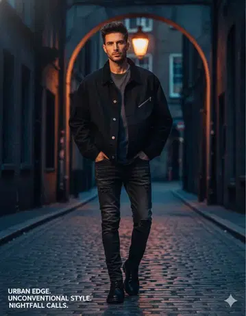 세련된 어른 사양 프리미엄 블랙 데님 자켓 G